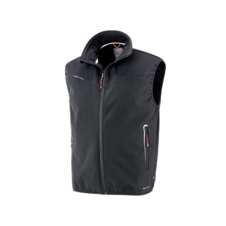 Gilet Jackson softshell nero taglia L – micropile interno e dettagli riflettenti