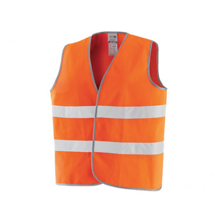 Gilet alta visibilità arancio fluo – taglia unica poliestere 120 g/m²