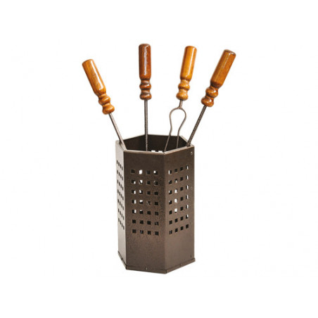 Attrezzature camino set 4 pz – cubo cenere e accessori 669