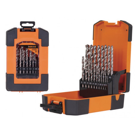 Set punte HSS fresate Brixo 19 pz – metallo & legno professionale