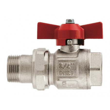Valvola a sfera per collettori 3/4" A.098 – ottone, uso professionale