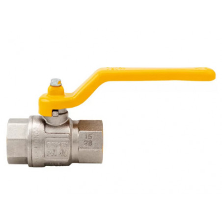 Valvola a sfera gas F–F ¾" – ottone certificata per gas Articolo 066