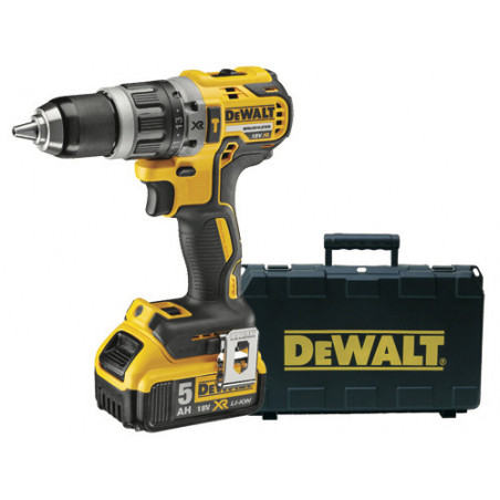 Trapano avvitatore brushless 18 V – DCD 796 P2 kit 2 × 5 Ah, compatto – DeWalt