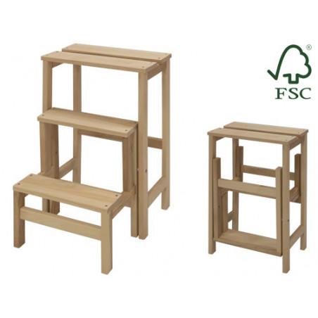 Scaletta a ribalta Alberiamo Duplo H 57 cm – pieghevole – acciaio verniciato – Made in Italy