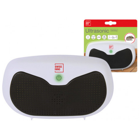 Scaccia-topi a ultrasuoni a batteria – portatile – copertura 50 m² – uso interno