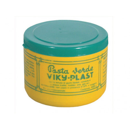 Pasta verde sigillante VIKY-PLAST 450 g – per gas e acqua – professionale