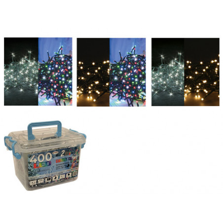Luci di Natale 300 LED 2-in-1 bianco-multicolore – interno/esterno