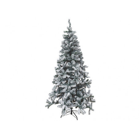 Albero Natale “Sestriere” innevato 210 cm – effetto neve – base metallo