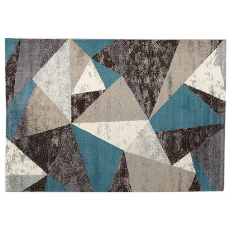 Tappeto Decora 110×170 cm – polipropilene frisée antiscivolo – blu moderno