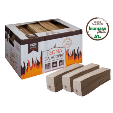 Legna da ardere A1 Plus box 25 dm³ faggio/cerro Ø - 15 cm – Certificata