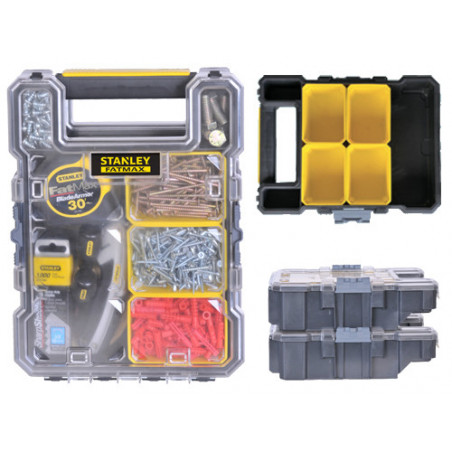 Organizer FatMax 36×11×26 cm con 6 contenitori rimovibili e coperchio trasparente – Stanley