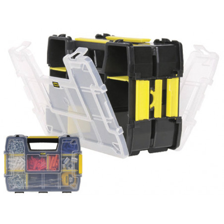 Organizer portaminuteria compatto 29×24×10 cm per piccoli componenti – Stanley