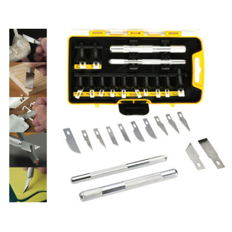 Kit utensili per modellismo con 2 portalame e 12 lame diverse – Stanley STHT0-73872