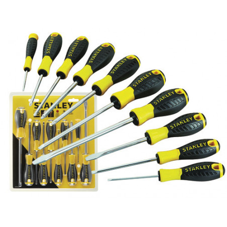 Set 10 giraviti punta croce e taglio manico ergonomico – Stanley STHT0-60211