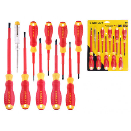 Set giraviti 9 pezzi + cacciavite aggiuntivo – Stanley STHT60032-0