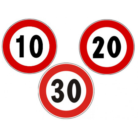 Segnale limite di velocità 10 km/h Ø 60 cm lamiera rifrangente – Stanley