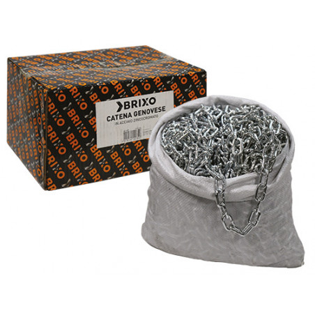 Catena genovese zincata 100 m Ø 3,1 mm in confezione per uso leggero – Brixo