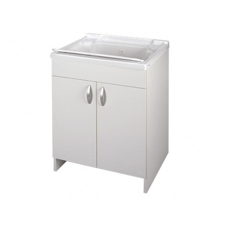Mobile lavatoio legno Madeira 60x50x86 cm 2 ante vasca resina