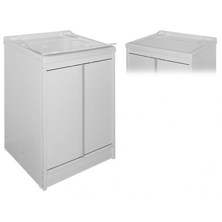Mobile lavatoio resina Avant 60x50x84 cm 2 ante sifone incluso