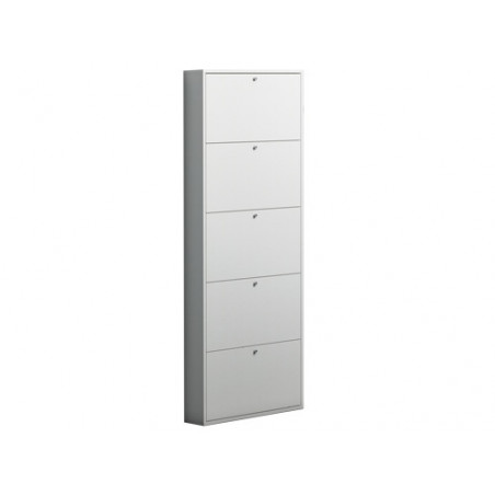 Scarpiera Slim 5 ante 85×50×22 cm nobilitato bianco salvaspazio – CTF