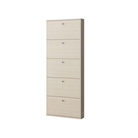 Scarpiera Slim 5 ante 85×38×22 cm finitura olmo con tasche lavabili – CTF
