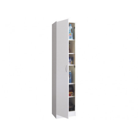 Armadio colonna nobilitato Bianco 40×36×186 cm 1 anta 4 ripiani – CTF