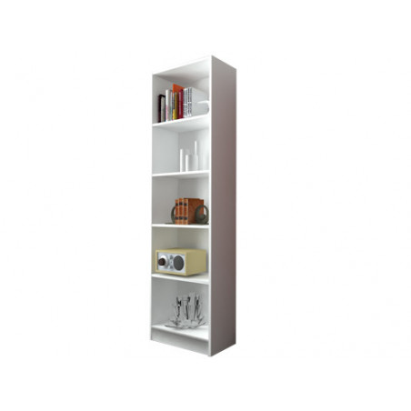 Libreria Europa 6 ripiani 57×25×186 cm bianca con schienale MDF – CTF