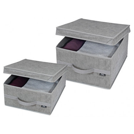 Scatola Stone box media in TNT 35×45×18 cm con maniglia frontale – DOMO LIVING