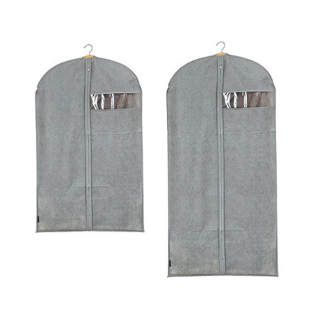 Custodia per cappotti in TNT Stone 60×135 cm con zip e finestra – DOMO LIVING