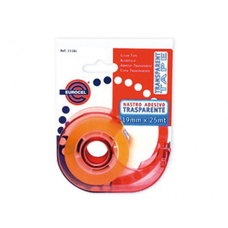 Nastro trasparente con dispenser 19 mm×25 m – BLU DISPENSER