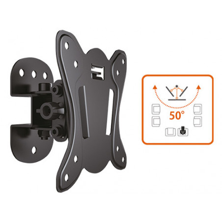 Mensola TV orientabile 13–28" Nero fino a 20 kg – METRONIC