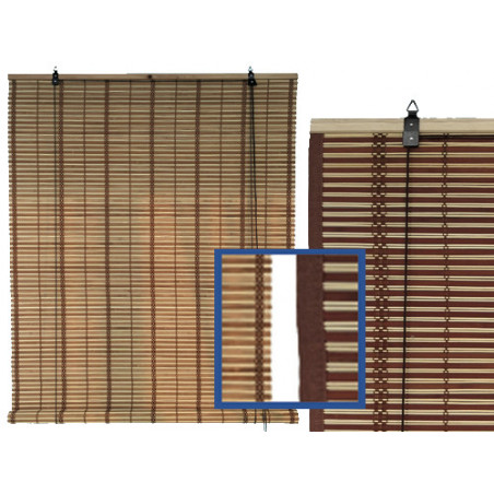 Tapparella Folk marrone 100×160 cm con stecche naturali – Brixo