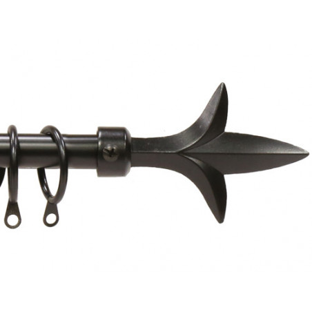 Scorritenda Lancia nero estensibile 210–380 cm acciaio Ø19 mm – BRIXO