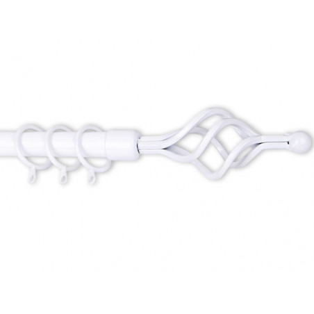 Scorritenda Spiral bianco 210–380 cm acciaio Ø 19 mm – BRIXO