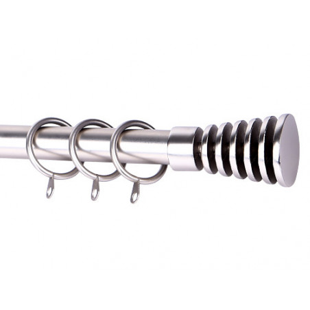 Scorritenda Vortice argento 210–380 cm Ø 19 mm – BRIXO