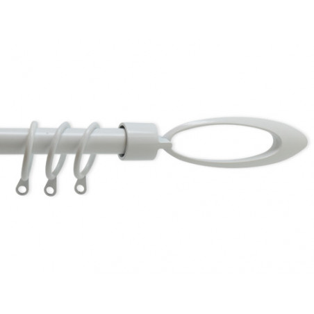 Scorritenda Ellisse bianco estensibile 210–380 cm Ø 19 mm acciaio – BRIXO