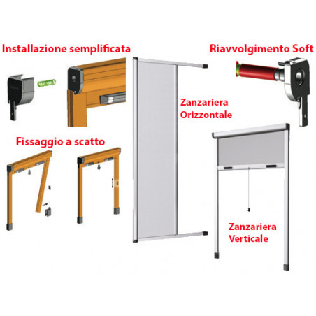 Zanzariera Stop Inset bianco orizzontale 120×170 cm – Stop Inset