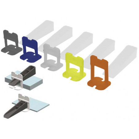 Cunei autocentranti piastrelle mm 1 – confezione 250 pz – DLIV T01B