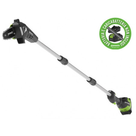 Sega potatura su asta Greenworks G48PS 48 V – telescopica fino a 2,8 m – con batteria – Greenworks