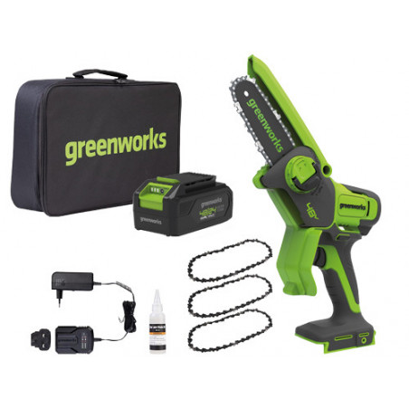Sega potatura Greenworks GD48MCS10K2 48 V – lama 25 cm – kit con batteria e caricatore – Greenworks