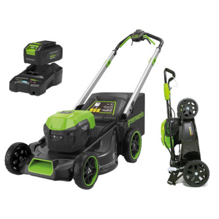 Tosaerba semovente a batteria 48 V 51 cm con raccolta e mulching – Greenworks