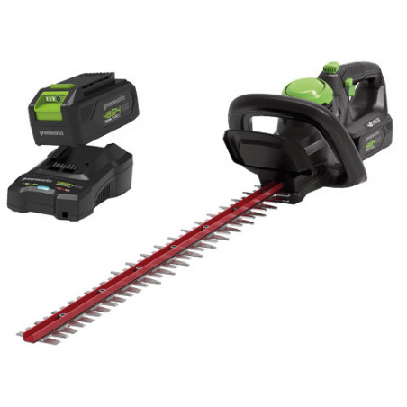 Tagliasiepi a batteria 48 V 61 cm con kit 2 Ah e caricabatterie – Greenworks G48HTK2