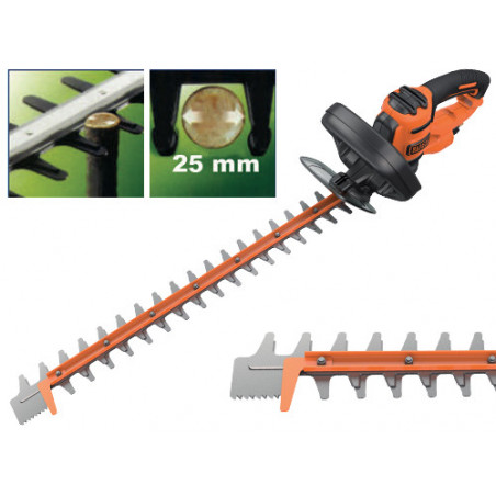 Tagliasiepi elettrico 550 W lama 60 cm con Sawblade™ – copertura 25 mm – Black & Decker