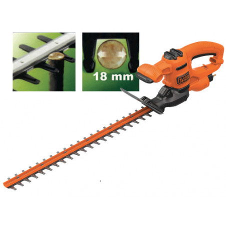 Tagliasiepi elettrico 450 W lama 50 cm passo 18 mm – compatto – Black & Decker