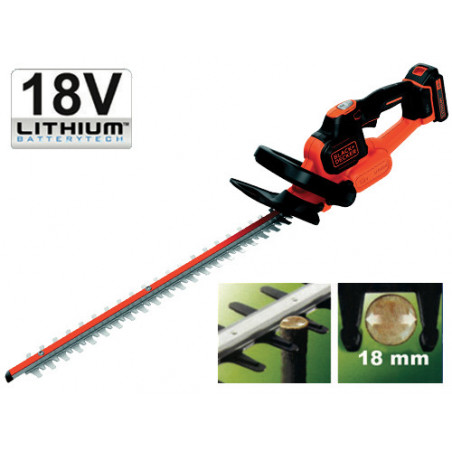 Tagliasiepi cordless 18 V Li-Ion lama 50 cm PowerCommand™ – GTC 18502 PC per siepi medie – Black & Decker