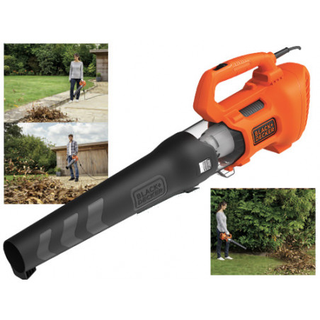 Soffiatore elettrico 1850 W – BEBL 185 potente e con aspirazione – Black & Decker