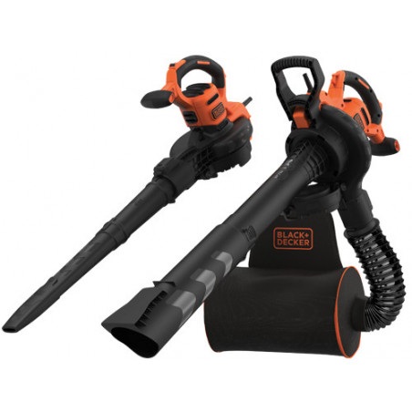 Soffiatore/aspirafoglie elettrico 3000 W con sacco 72 L – BEBLV 300-QS – Black & Decker