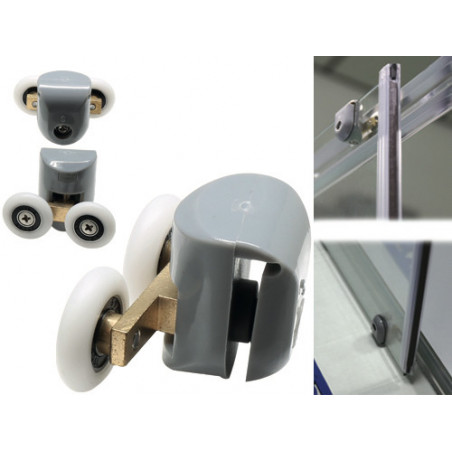 Set rulli ricambio 8 pezzi per box doccia Brixo – accessori sostituzione