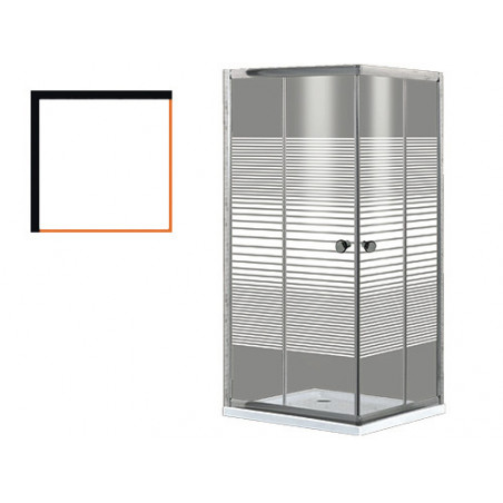 Box doccia PVC Orchidea 80×80×190 cm angolare con porta scorrevole – Brixo