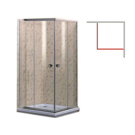 Box doccia PVC Tulipano 70×70×190 cm angolare compatto – Brixo